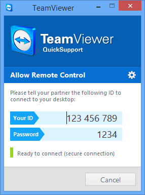 TeamViewer QuickSupport Client 9