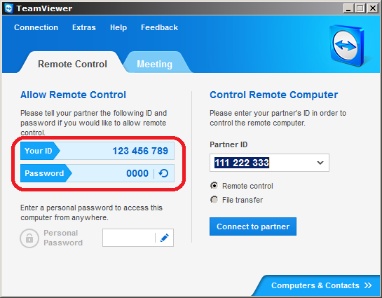 TeamViewer SCREEN Client 8