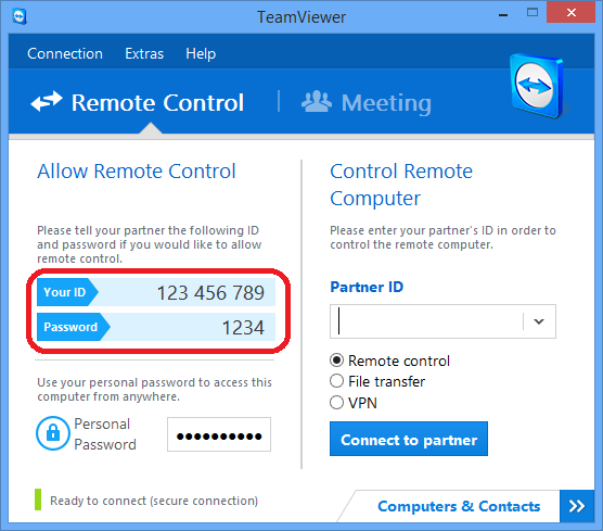 TeamViewer SCREEN Client 9
